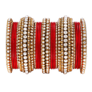 Stone bangle set with shimmer Bangles by Leshya