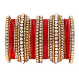Stone bangle set with shimmer Bangles by Leshya