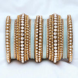 Stone bangle set with shimmer Bangles by Leshya