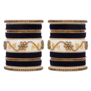 Bridal Bangle set with Velvet bangles