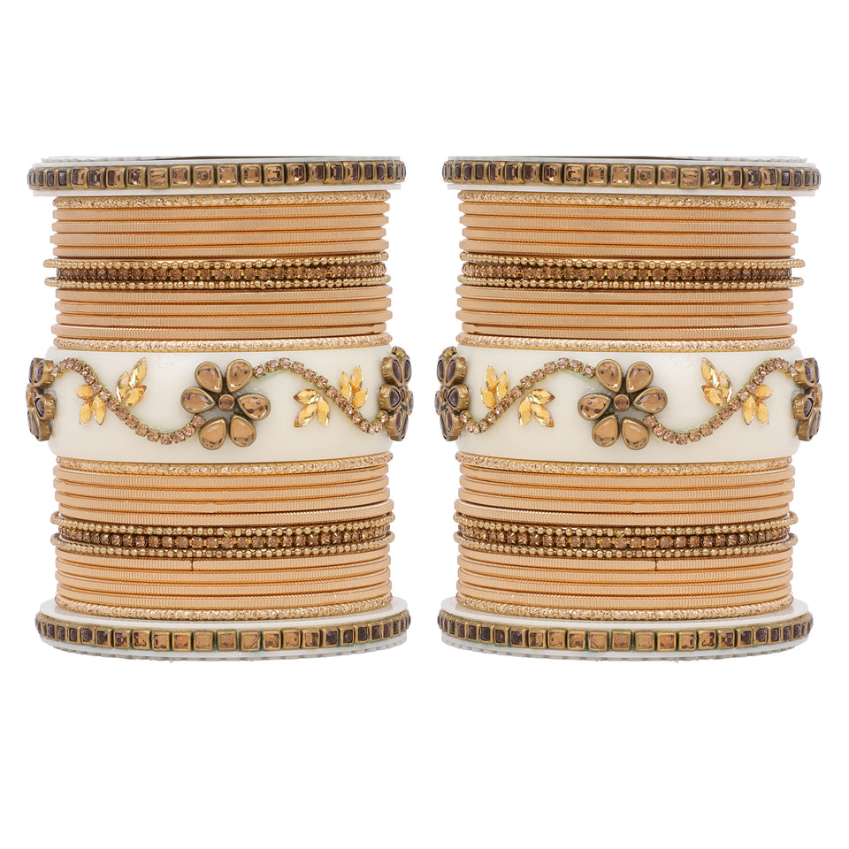 Bridal Bangle set with Velvet bangles