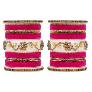 Bridal Bangle set with Velvet bangles