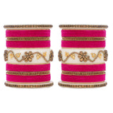Bridal Bangle set with Velvet bangles