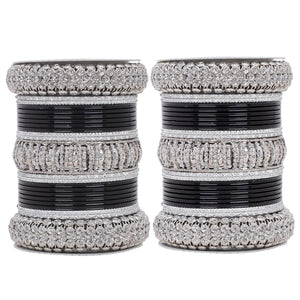Silver Bridal Bangle set by Leshya