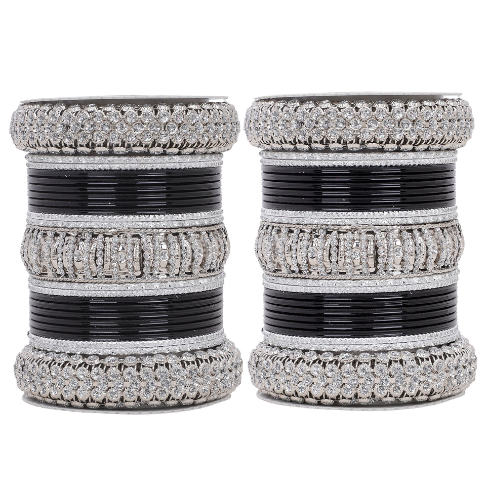 Silver Bridal Bangle set by Leshya
