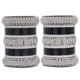 Silver Bridal Bangle set by Leshya
