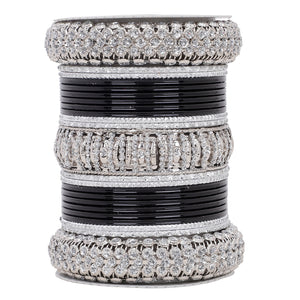 Silver Bridal Bangle set by Leshya