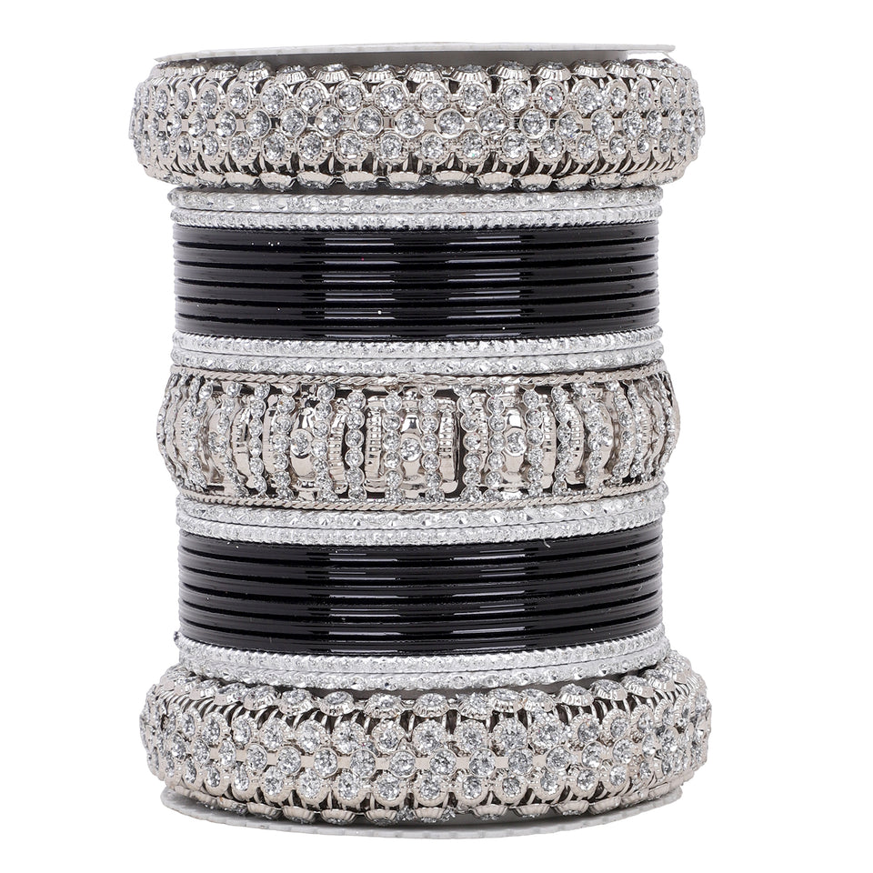 Silver Bridal Bangle set by Leshya