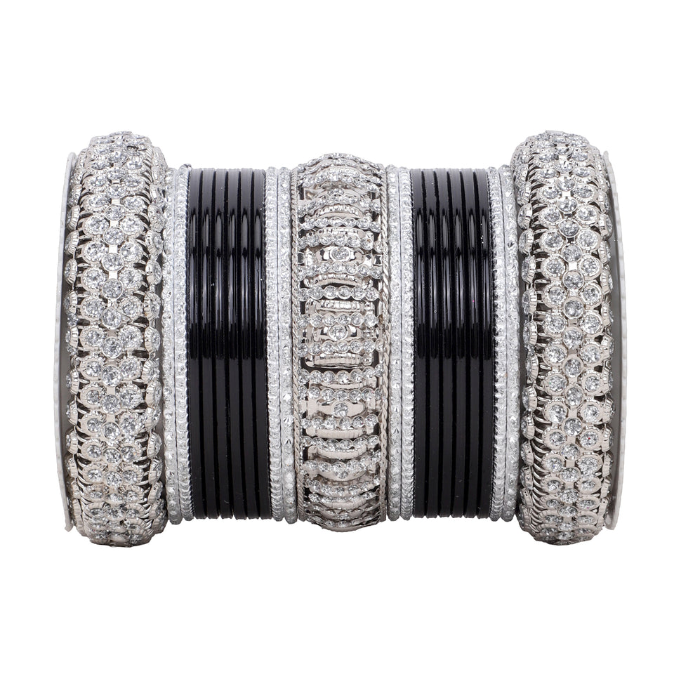 Silver Bridal Bangle set by Leshya