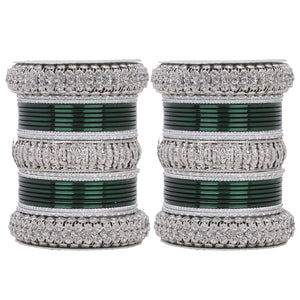 Silver Bridal Bangle set by Leshya