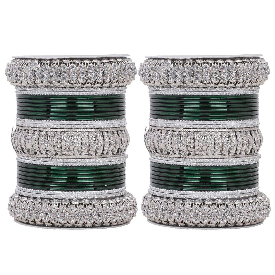Silver Bridal Bangle set by Leshya