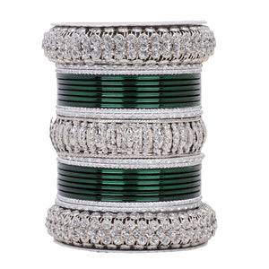 Silver Bridal Bangle set by Leshya