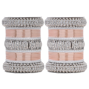 Silver Bridal Bangle set by Leshya