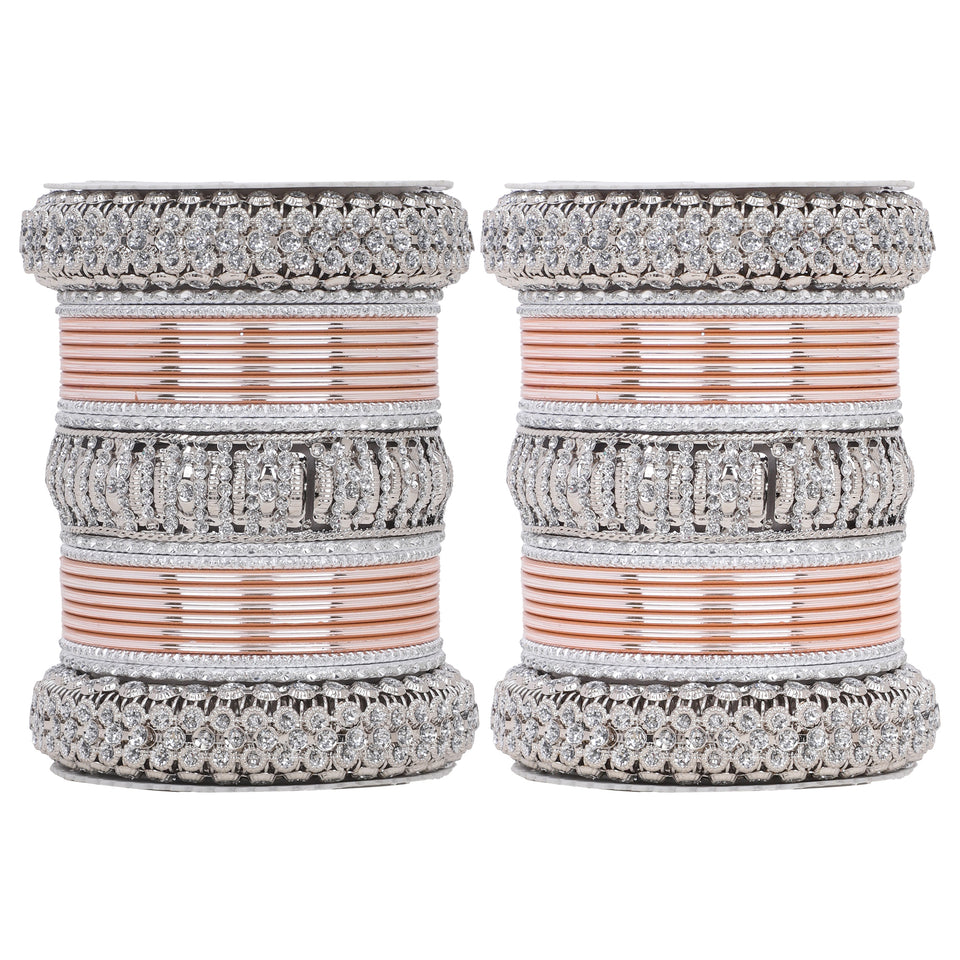 Silver Bridal Bangle set by Leshya
