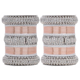 Silver Bridal Bangle set by Leshya