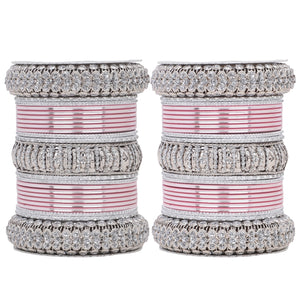 Silver Bridal Bangle set by Leshya
