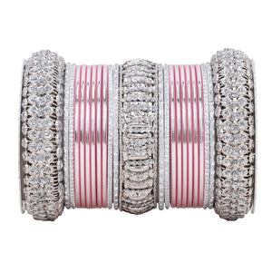 Silver Bridal Bangle set by Leshya