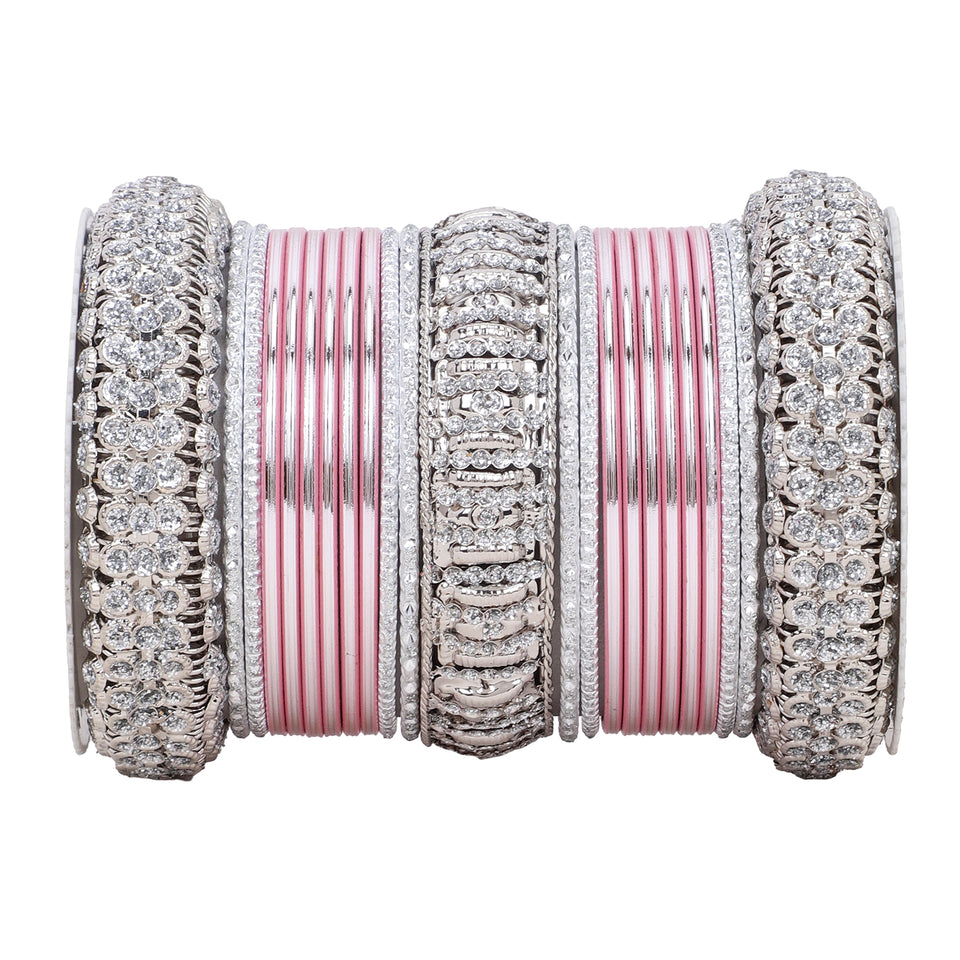 Silver Bridal Bangle set by Leshya