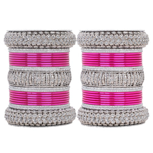 Silver Bridal Bangle set by Leshya