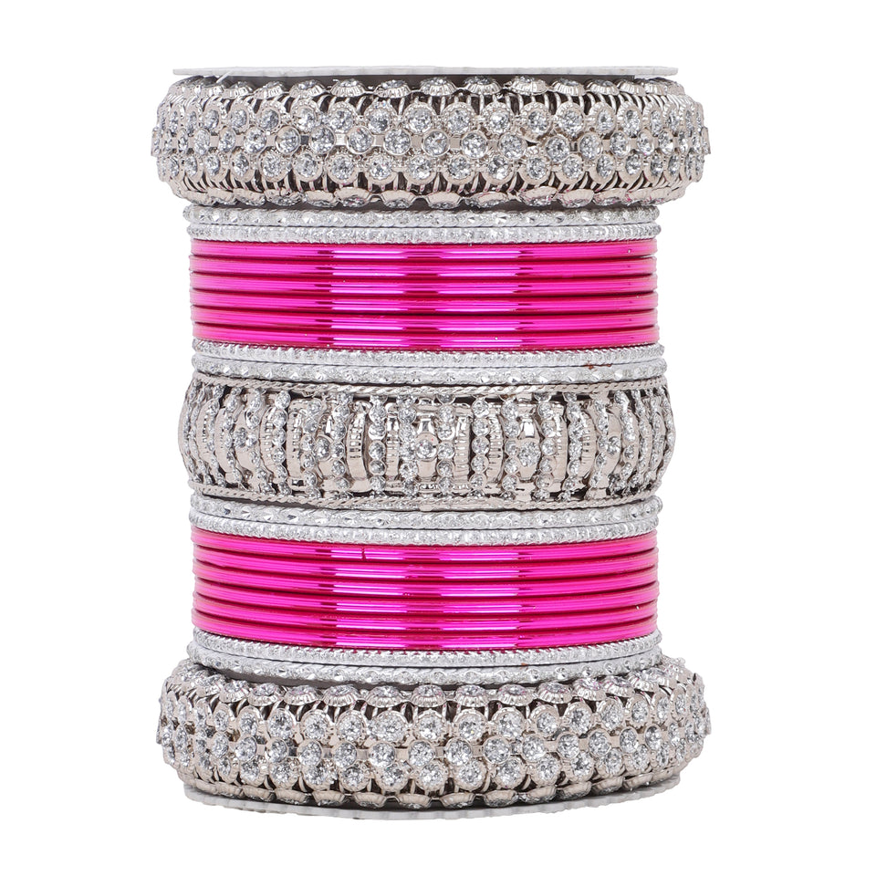 Silver Bridal Bangle set by Leshya