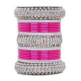 Silver Bridal Bangle set by Leshya