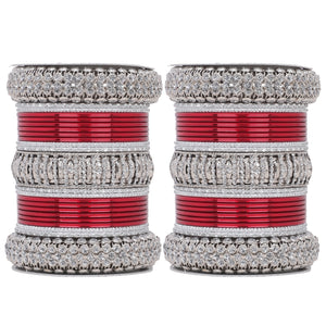 Silver Bridal Bangle set by Leshya