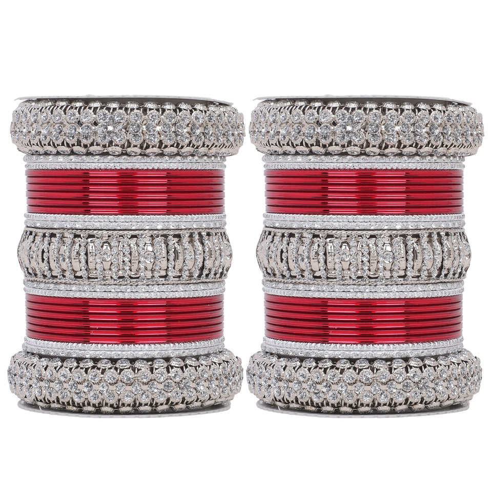 Silver Bridal Bangle set by Leshya