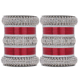 Silver Bridal Bangle set by Leshya