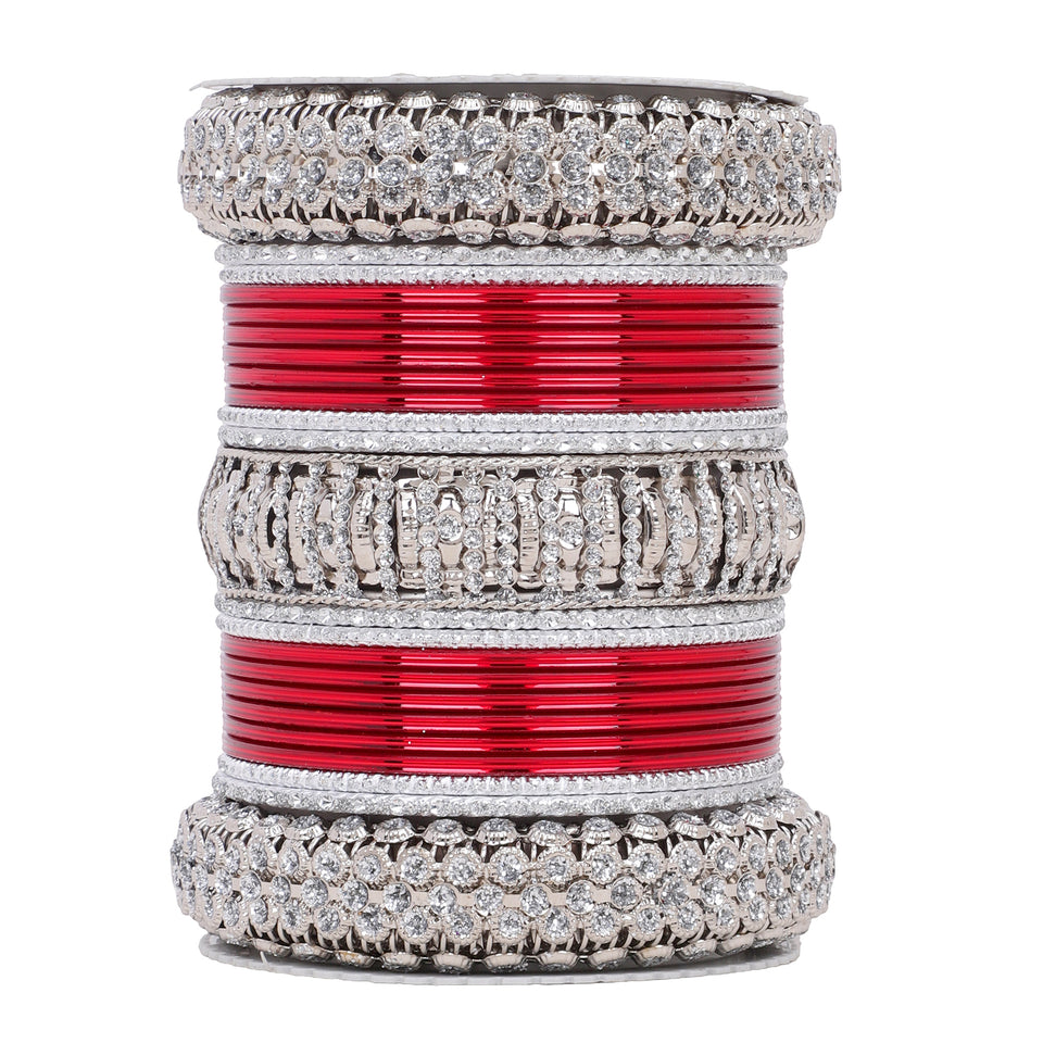 Silver Bridal Bangle set by Leshya
