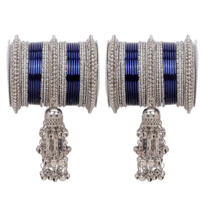 Silver Jhumki Bridal Bangle set by Leshya