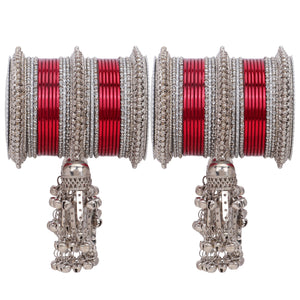 Silver Jhumki Bridal Bangle set by Leshya