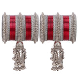Silver Jhumki Bridal Bangle set by Leshya