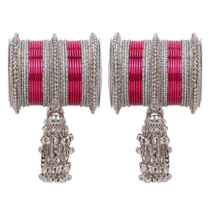 Silver Jhumki Bridal Bangle set by Leshya