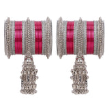 Silver Jhumki Bridal Bangle set by Leshya