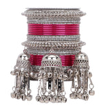 Silver Jhumki Bridal Bangle set by Leshya