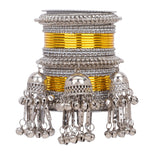 Silver Jhumki Bridal Bangle set by Leshya
