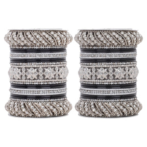 Silver Pacheli Bangle set by Leshya
