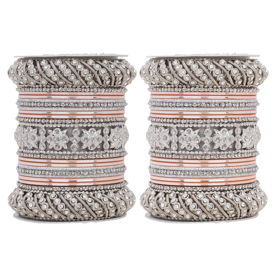 Silver Pacheli Bangle set by Leshya