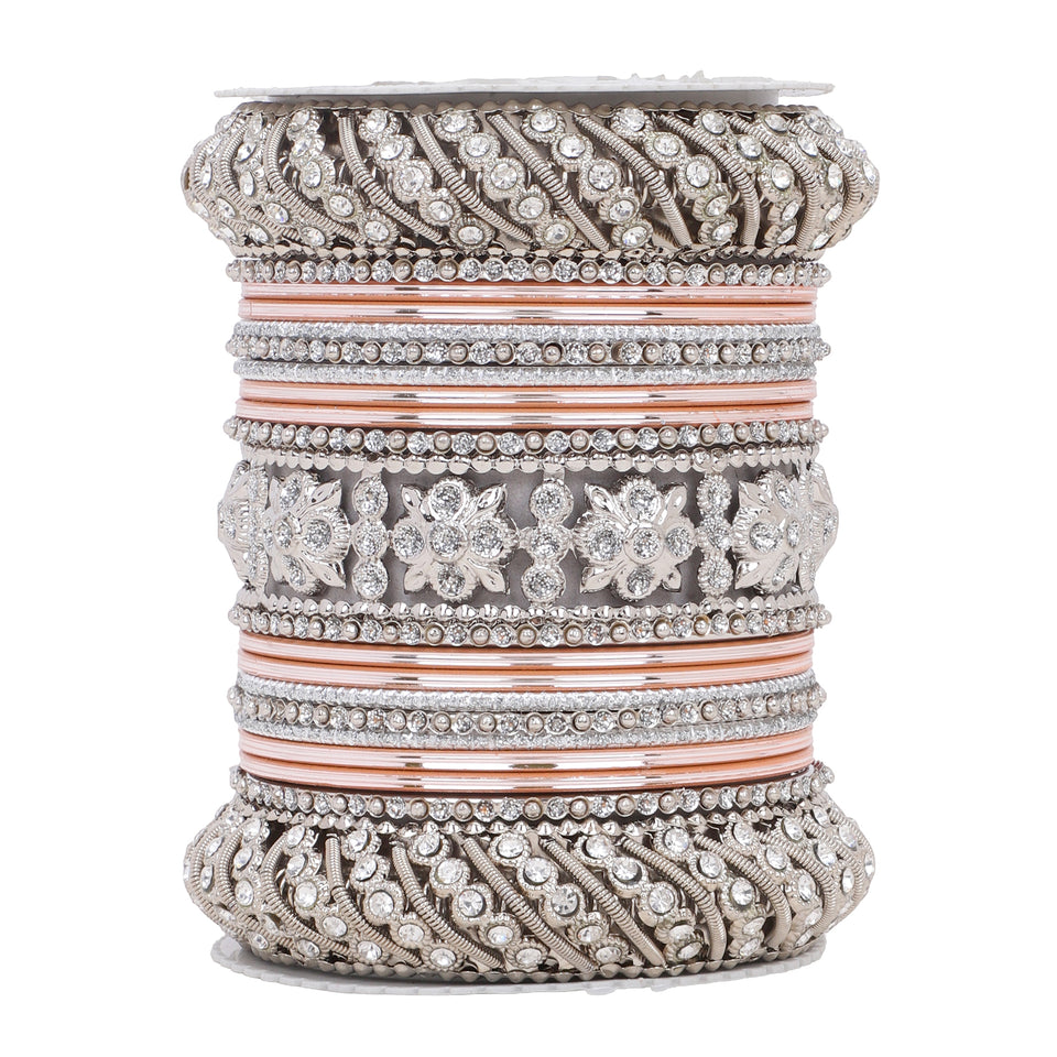 Silver Pacheli Bangle set by Leshya