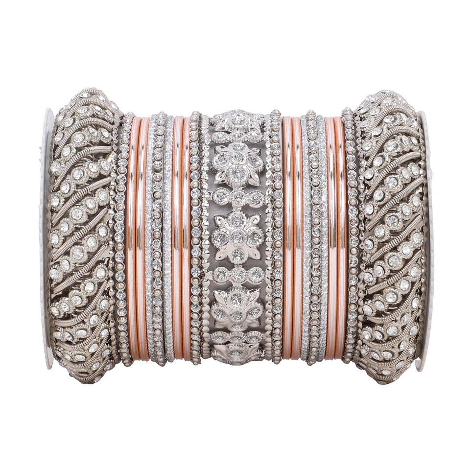 Silver Pacheli Bangle set by Leshya