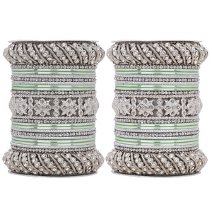 Silver Pacheli Bangle set by Leshya