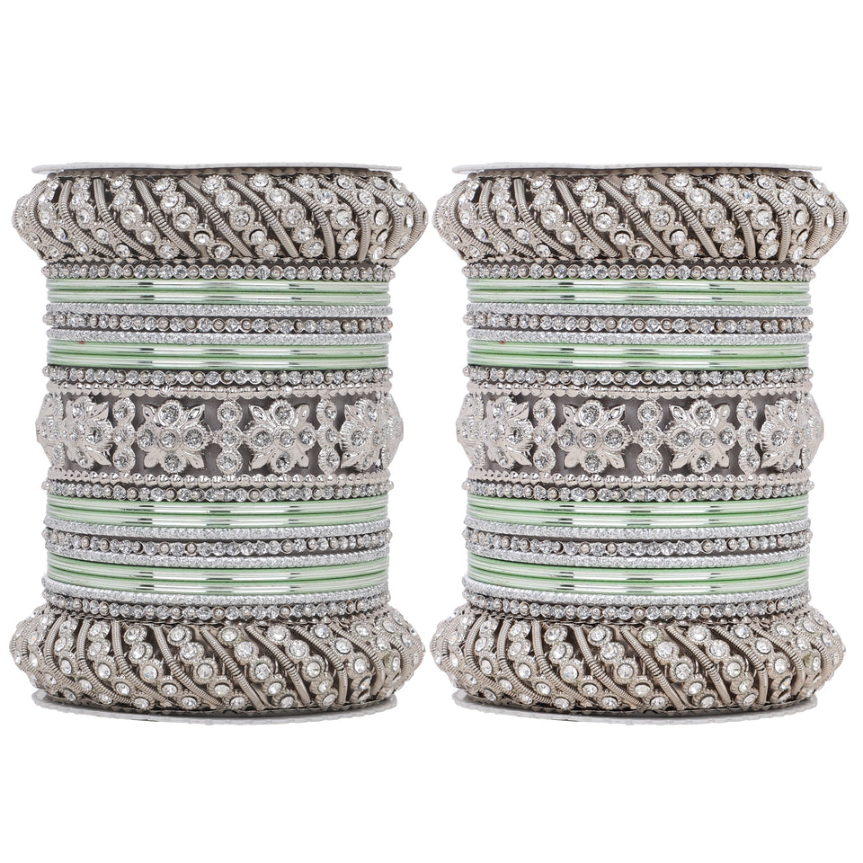 Silver Pacheli Bangle set by Leshya