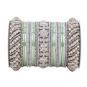 Silver Pacheli Bangle set by Leshya