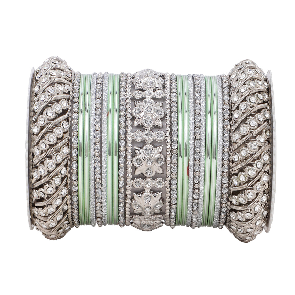 Silver Pacheli Bangle set by Leshya
