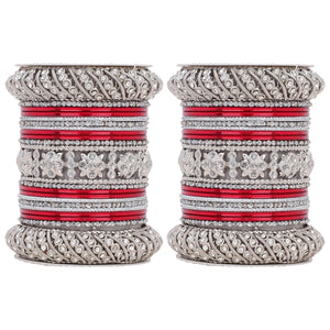 Silver Pacheli Bangle set by Leshya