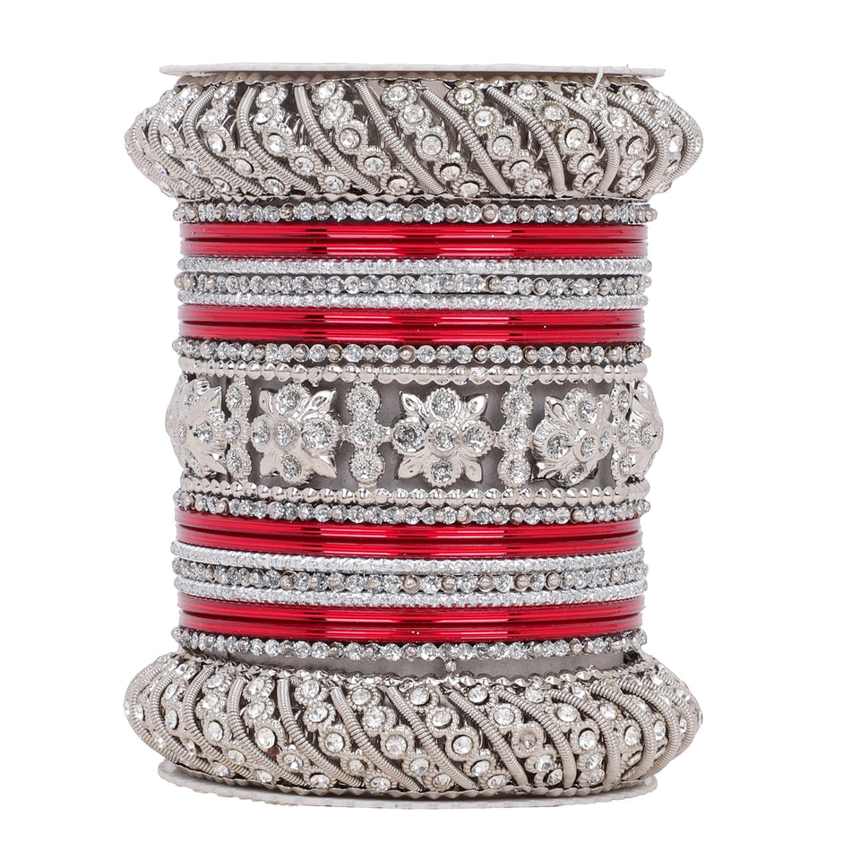 Silver Pacheli Bangle set by Leshya