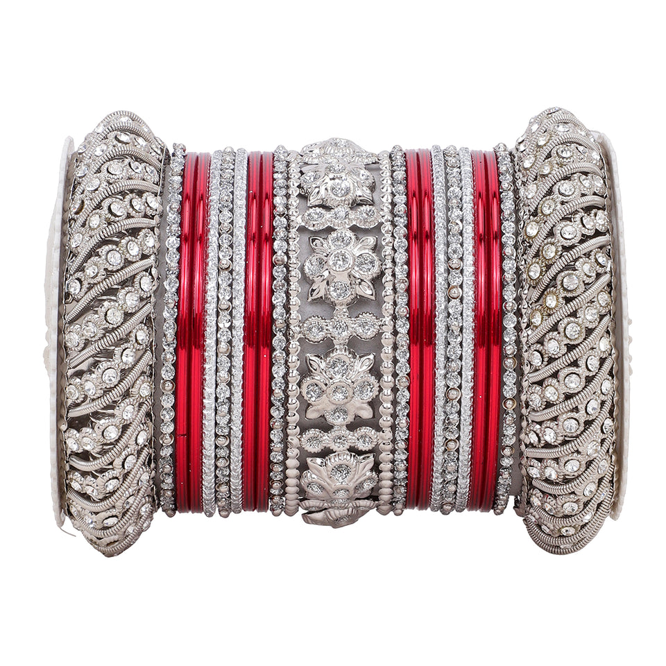 Silver Pacheli Bangle set by Leshya