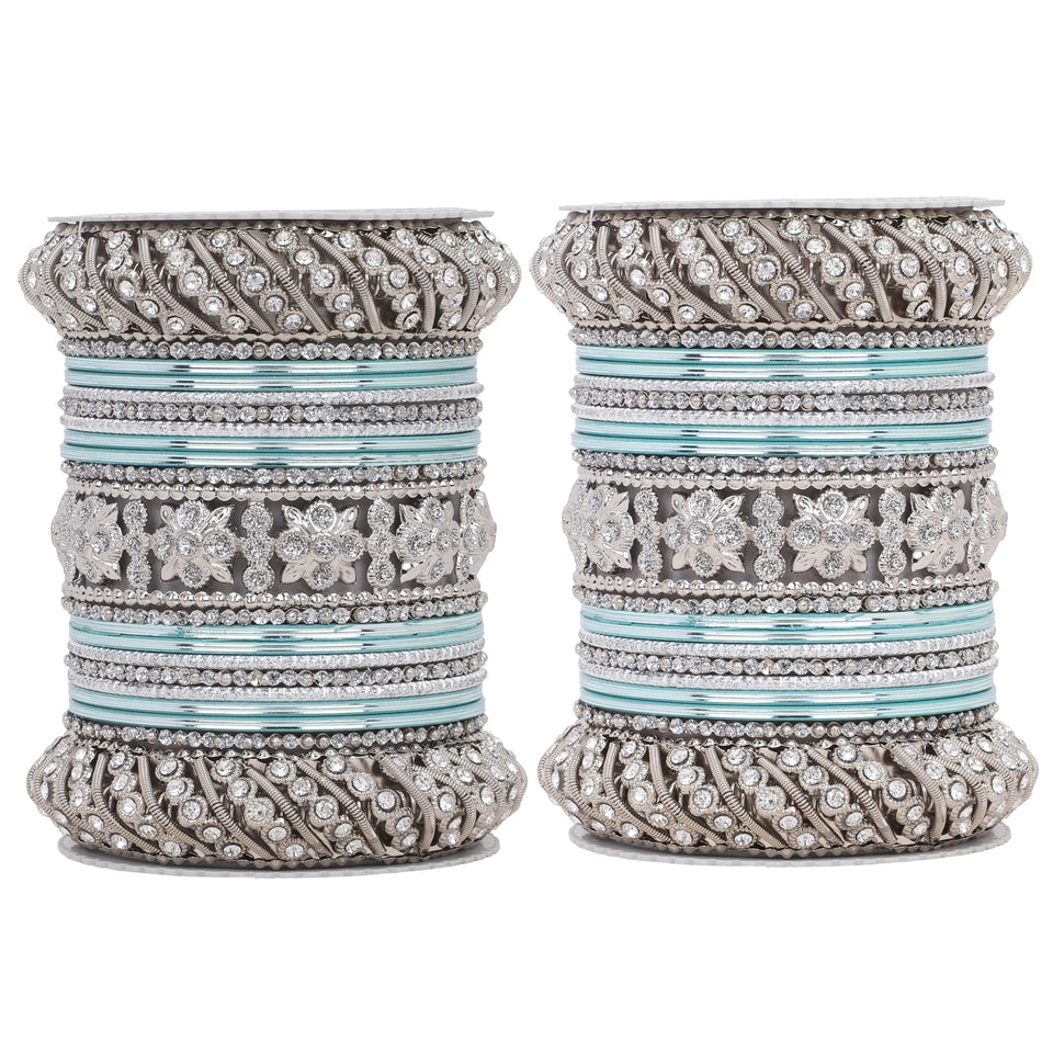 Silver Pacheli Bangle set by Leshya