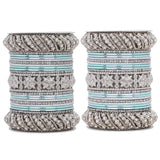 Silver Pacheli Bangle set by Leshya