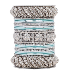 Silver Pacheli Bangle set by Leshya